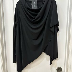 Nicole Miller long sleeve drape‎ sweater